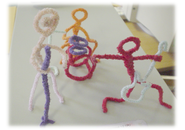 Band made from pipe cleaners